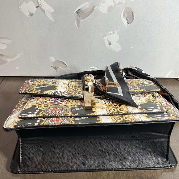 Aldo Caiillaa Baroque and Tiger Print Satchel Handbag - Picture 5 of 9